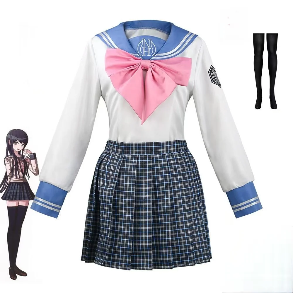 

Danganronpa Maizono Sayaka Cosplay Costume Sailor Uniform School Dress Outfit With Socks For Women Comic Con Halloween Party