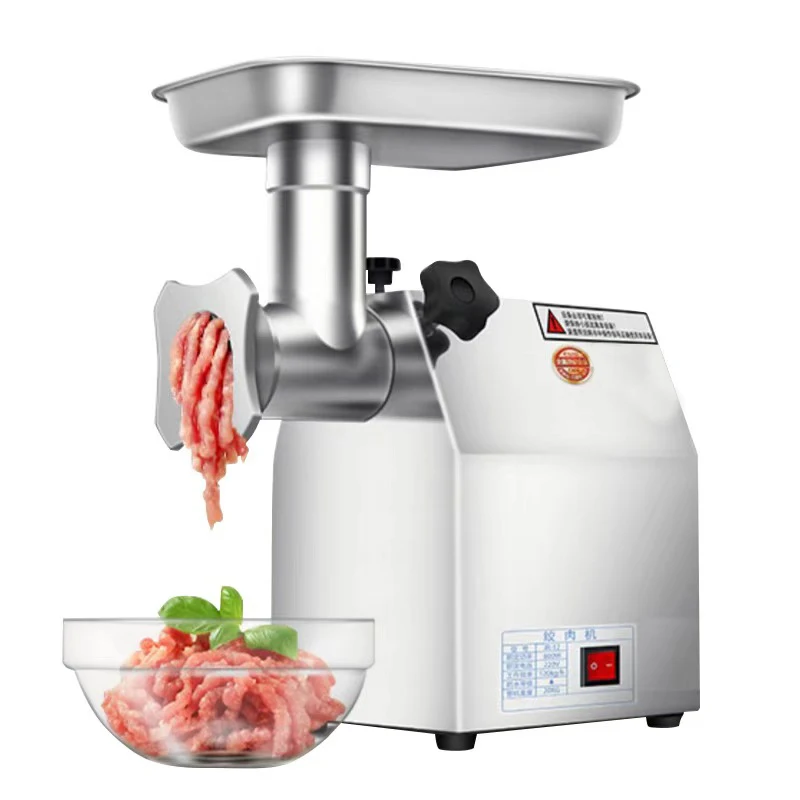 Meat Grinder Commercial 1500W 320Kg Per Hours Stuffing Sausage Maker Stainless Steel Fatty Chicken Mincer Equipment