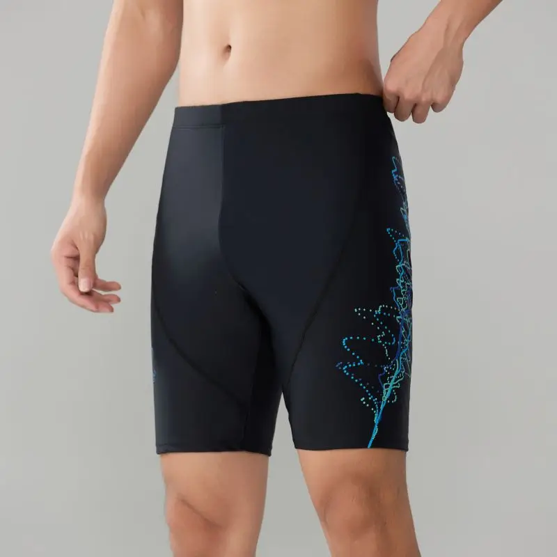 شورت سباحة للرجال سريع الجفاف للغوص وركوب الأمواج رياضي يغطي الرجل ضغط مريح مناسب على الشاطئ ملابس سباحة للتدريب