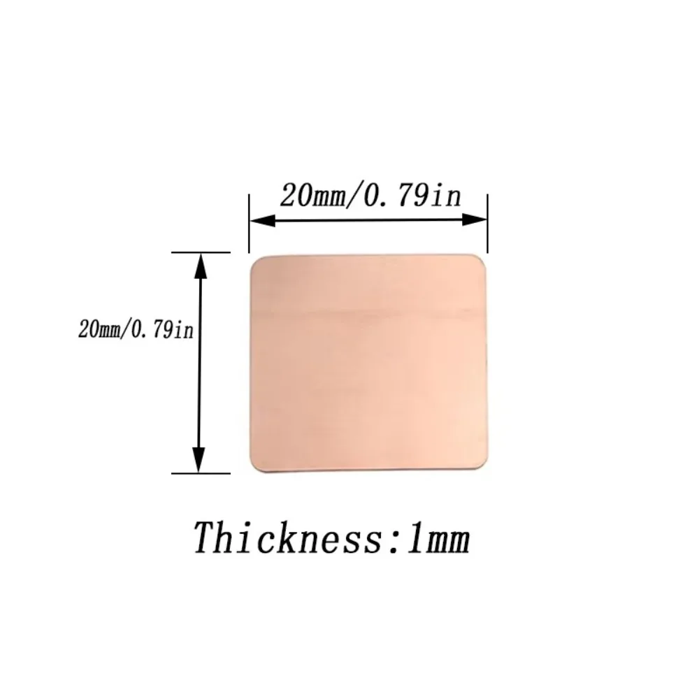 

New 0.3mm-1.5mm Thickness Laptop Copper Sheet Plate 15x15mm 20x20mm Strip Shim Thermal Pad For GPU CPU Chip RAM Cooling