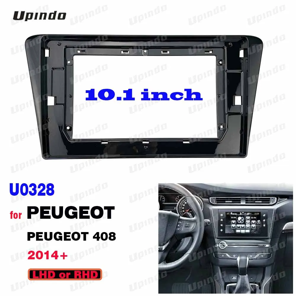 

Для PEUGEOT 408 2014 + 2 Din 10,1-дюймовый автомобильный радиоприемник, лицевая панель, рама, монтажная панель, комплект отделки, АБС-пластик + ПК
