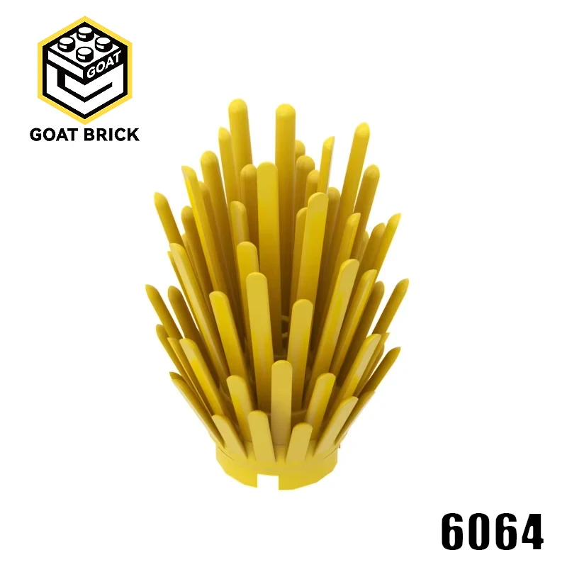 10Pc MOC Parts 6064 Plant Prickly Bush 2 x 2 x 4 Compatible Bricks DIY Assmble Building Blocks Particle Kid Puzzle Toy Gift