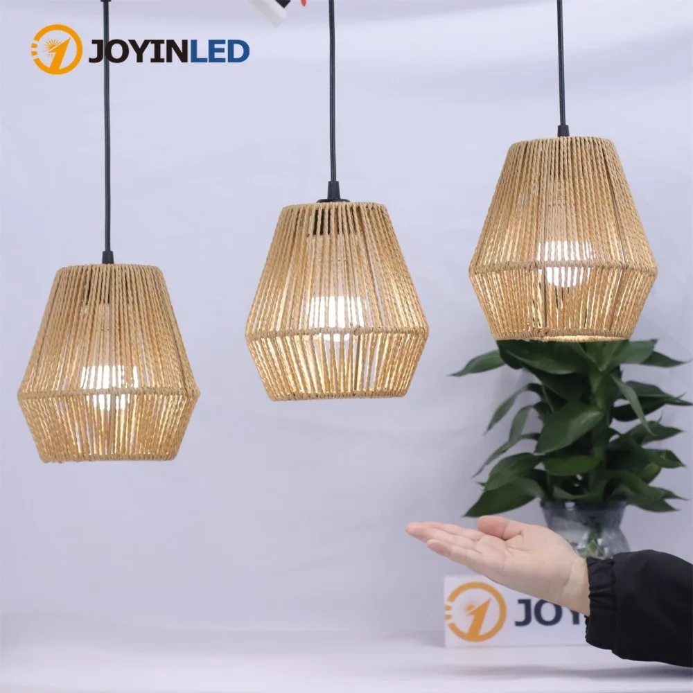 

JOYINLED Wholesale Paper Rope Lampshade Handwoven Creative Chandelier Lighting Room Homestay Hotel Restaurant Premium Lighting