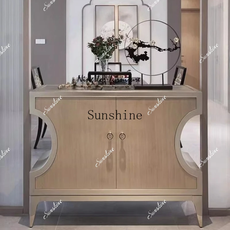 

American light luxury door cabinet special-shaped door decoration double door shoe cabinet