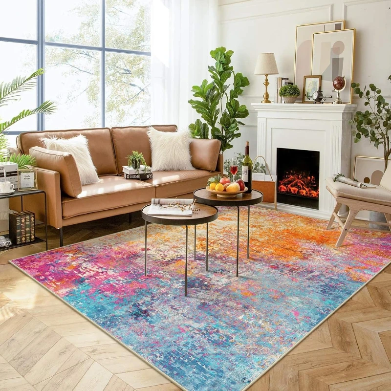 Creative Colors Carpets for Living Room Large Area Bedroom Decor Art Carpet Washable Lounge Floor Mat Anti-slip Cloakroom Rug