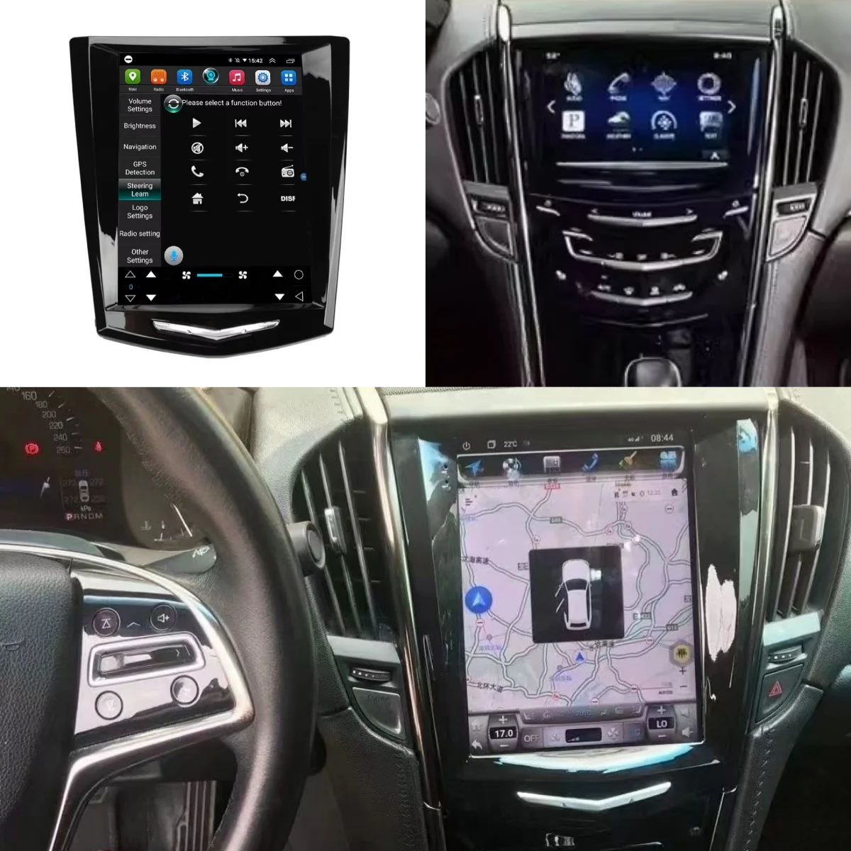 Dla Cadillac Escalade ATS XTS SRX CTS ATSL 15+ Android13 Ekran w stylu radia Samochodowa nawigacja GPS Jednostka główna Odtwarzacz multimedialny