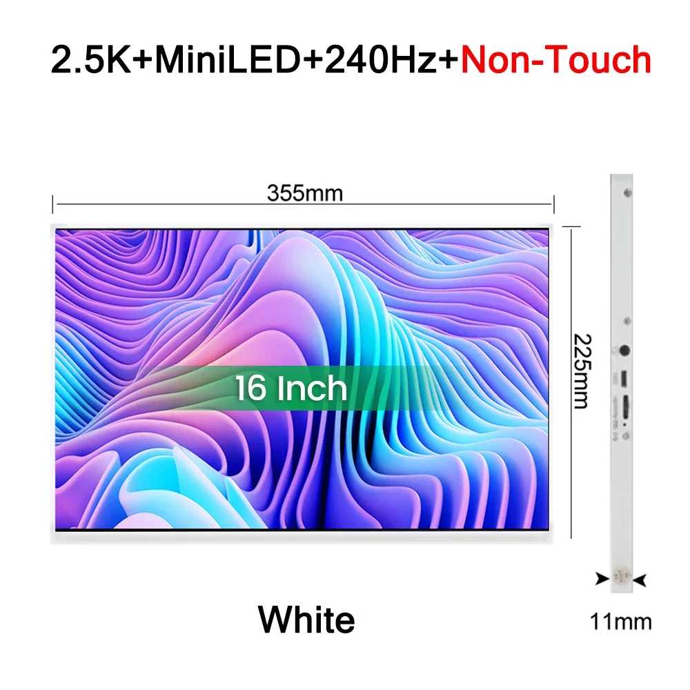 REALZA MiniLED モバイルモニター 16インチ 240hz 16 Inch 2.5K 240Hz MiniLED Portable Monitor 2560*1600 1200Nit 100