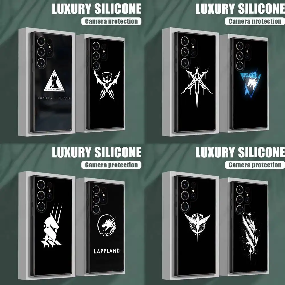 

Arknights logo Phone Case For Samsung S25,S24,S23,S22,S21,S20,S10,Ultra,Plus,Lite,FE,Soft Silicone Black Cover