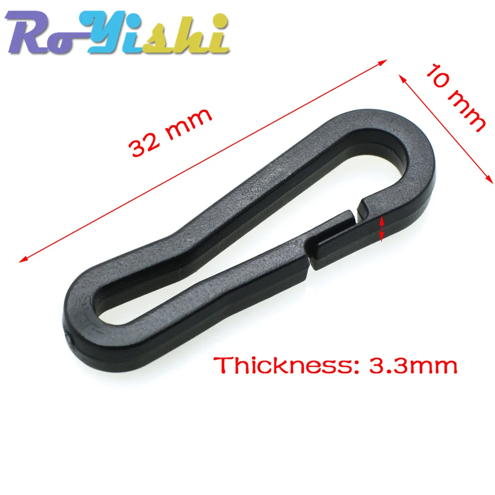 10 Pcs/Pack Plastic Safety Snap Hook Buckle For Bag Backpack Outdoor Equipment Accessories