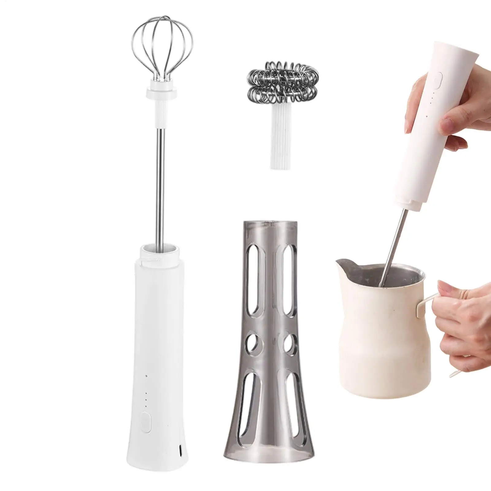 

Ручной вспениватель, перезаряжаемый блендер для напитков, кухонный ручной миксер, пеногенератор, миксер-венчик для кофе, блендер с электрической ручкой, взбиватель для яиц