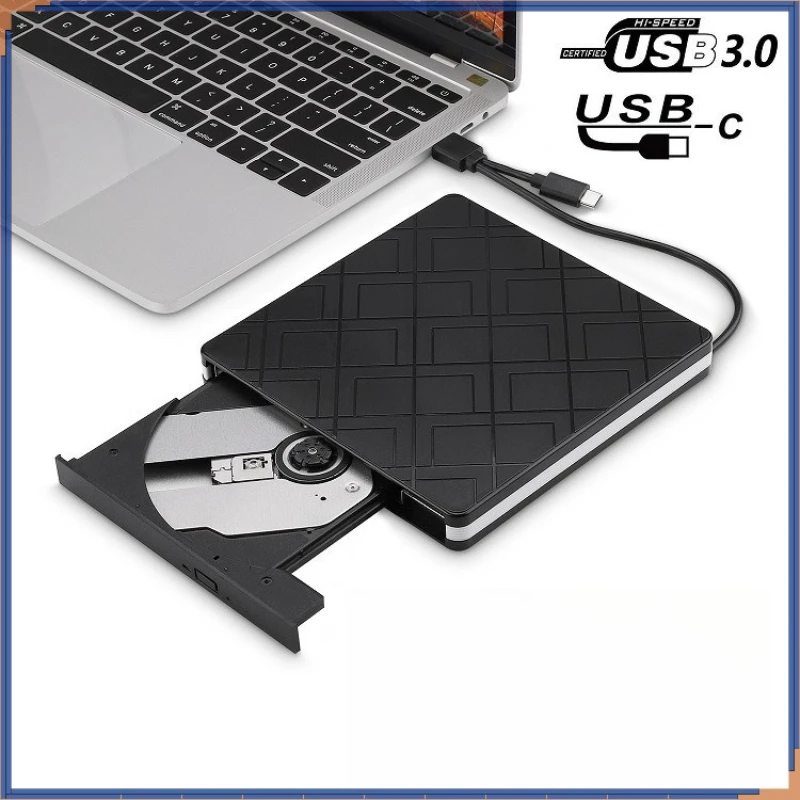 

2 in 1 USB 3.0 Type C External CD DVD RW Writer Drive Burner Reader Player Optical Drives For Laptop PC Portable DVD Burner