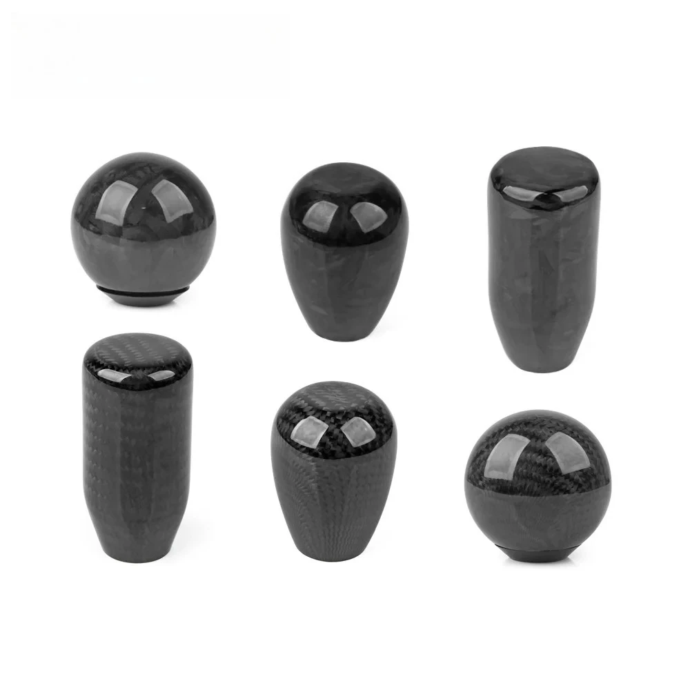 

Ручка переключения передач из настоящего углеродного волокна JDM Racing Ручка рычага переключения передач ручной коробки передач Круглая ручка в форме шара