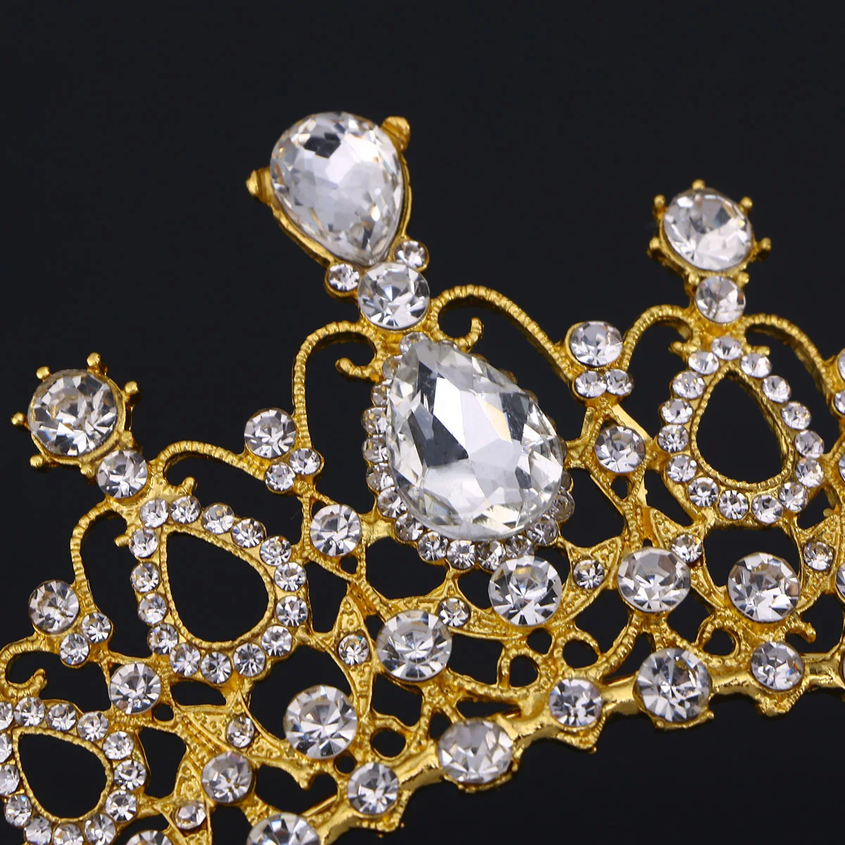 

Elegant Bridal Rhinestone Headb Crown Women Wedding Hair Accessory Retro Baroque Wedding Tiara Engagement Parties