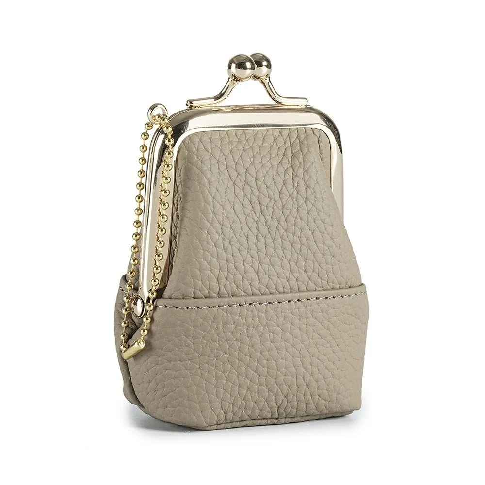 PU Leather Kisslock Coin Purse Kisslock Closure Women Design Multi-purpose Bag Tiny Size Multi-purpose Compact Mini Bag