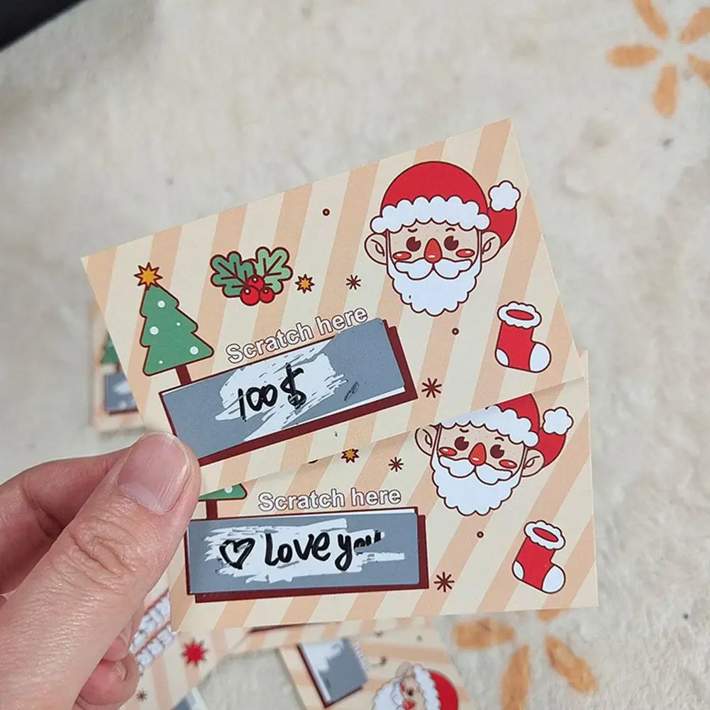 10pcs Christmas Scratch Off Cards, Love Coupon Lottery Tickets, Fun Date Night Game for Partners, Christmas Party Activity Gift view 4