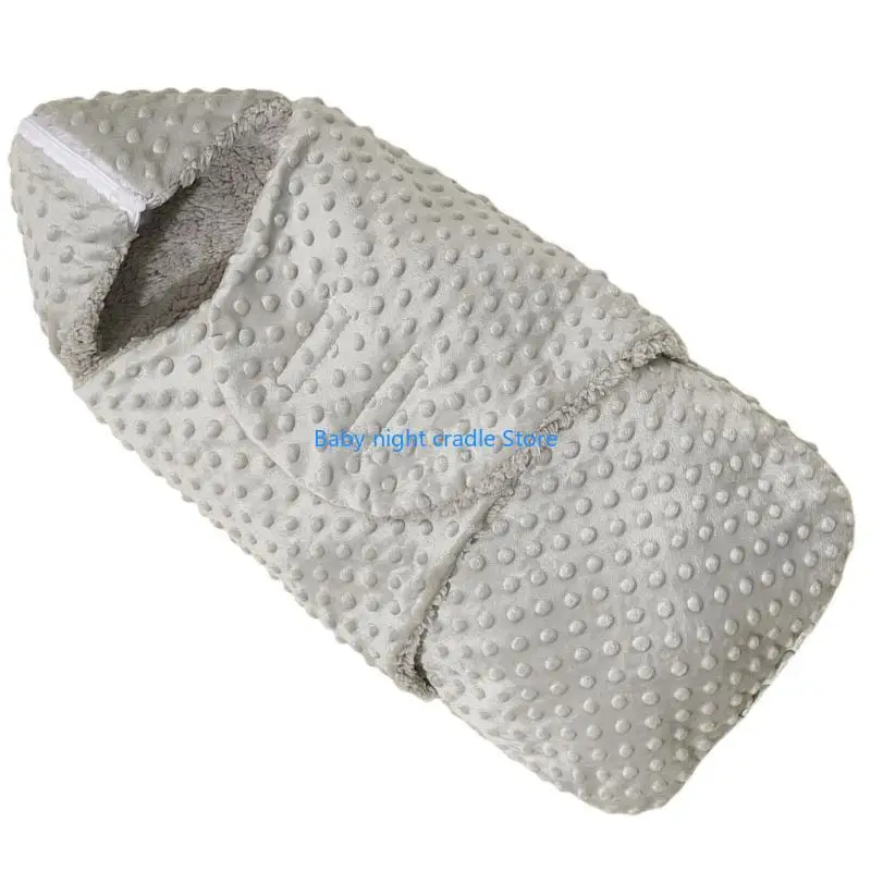 J2FF تلقي بطانية كيس النوم أكياس الشتاء للأطفال الصغار الطفل كيس النوم طبقة مزدوجة بطانية الطفل الأساسية