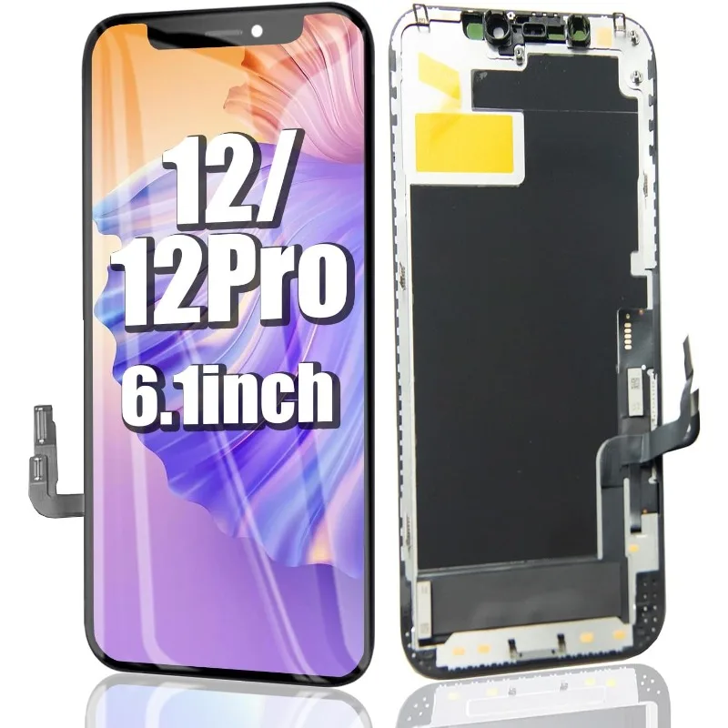 12 LCD For iPhone 12/12 Pro Max Screen Replacement Full HD 3D Touch LCD Display Digitizer Frame Assembly Kits with Repair Tools