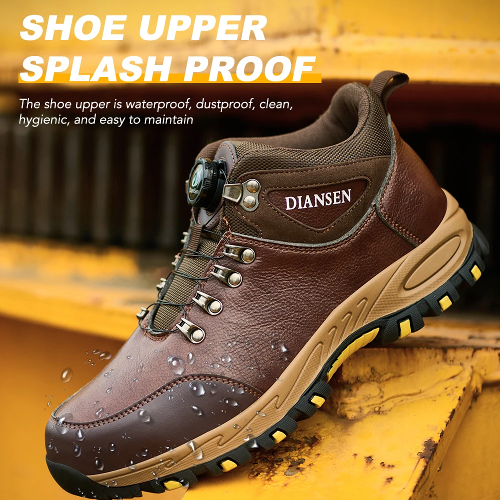 أحذية السلامة الرجالية أحذية غير قابلة للتدمير الصلب تو أحذية واقية مكافحة سحق مكافحة ثقب أحذية أمان العمل المضادة للانزلاق الأحذية #4