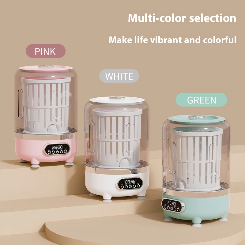 Mini machine à laver turbo 3L, entièrement automatique, petite machine à laver portable avec chargement USB pour chaussettes et sous-vêtements spécifiques.