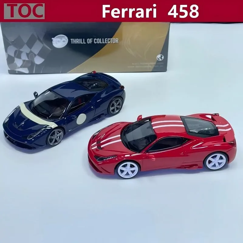 TOC X EDM X AHandofGod 1:64 Ferrari 458  Alloy Car Model Car Toy Collection Model Gifts for Men Christmas Gift Boy's Toy