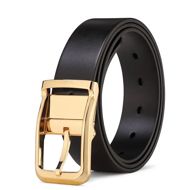 New Leather Men's Belt Buckle Simple Retro Leather Belt Youth Casual Jeans Belt Designer Belts Men High Quality