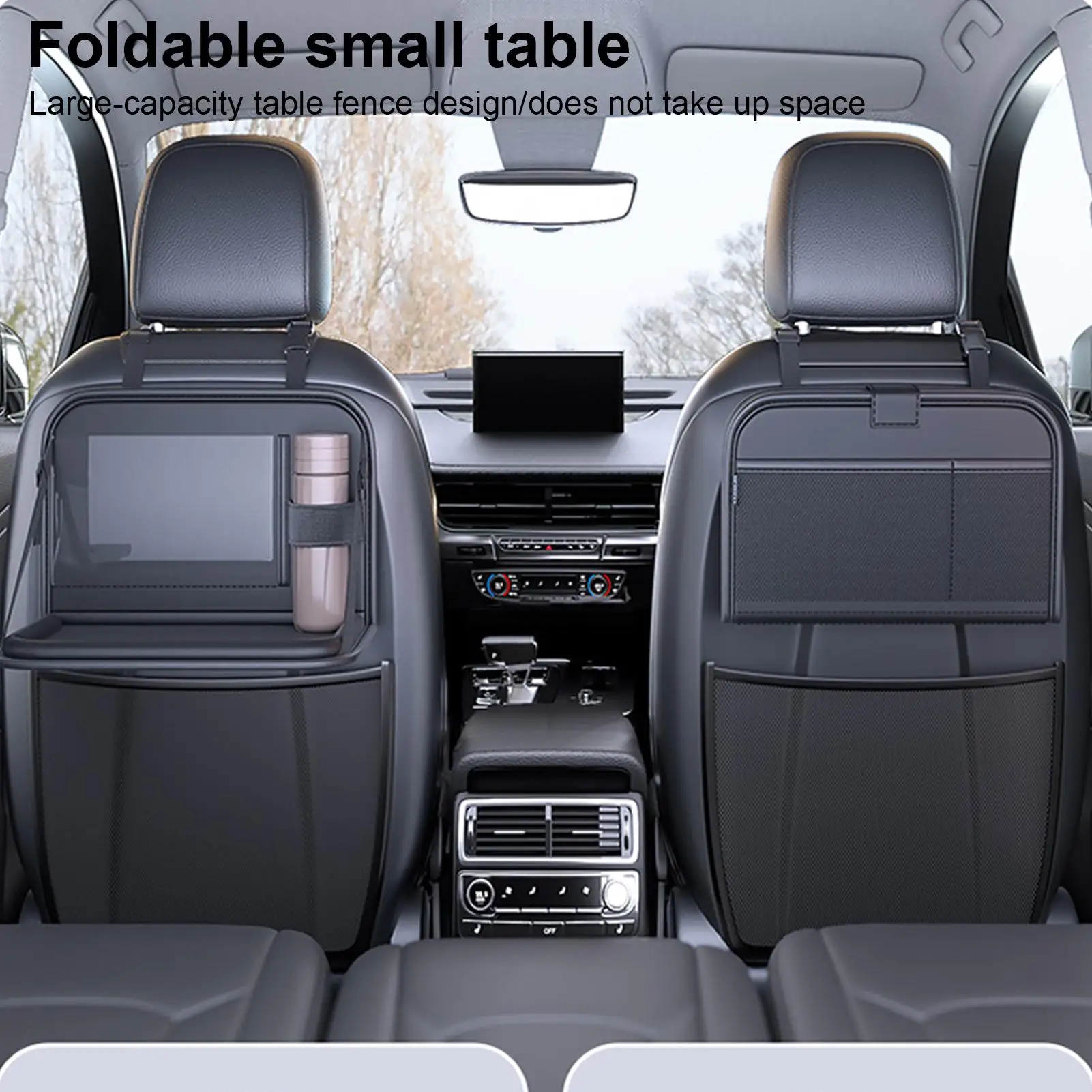 Car Tray For Kids Laptop Holder Foldable Storage Rear Desk Table For Car Seat For Toddler Airplane Camping Long Ride Snack Time