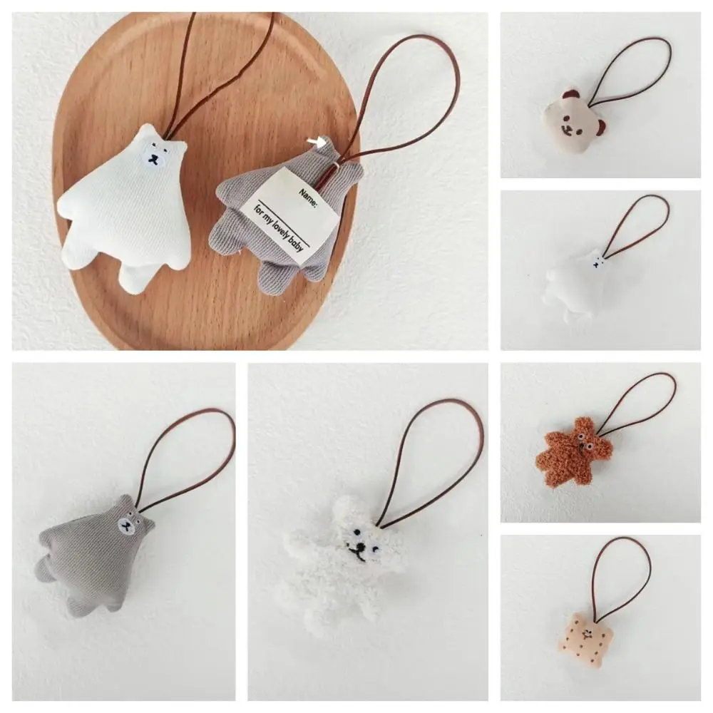 

Casual Cookie Bear Bag Pendant Cloth Bag Charms Cue Backpack Decoration Stuffed Bag Match Accessories Animal Lanyard Children