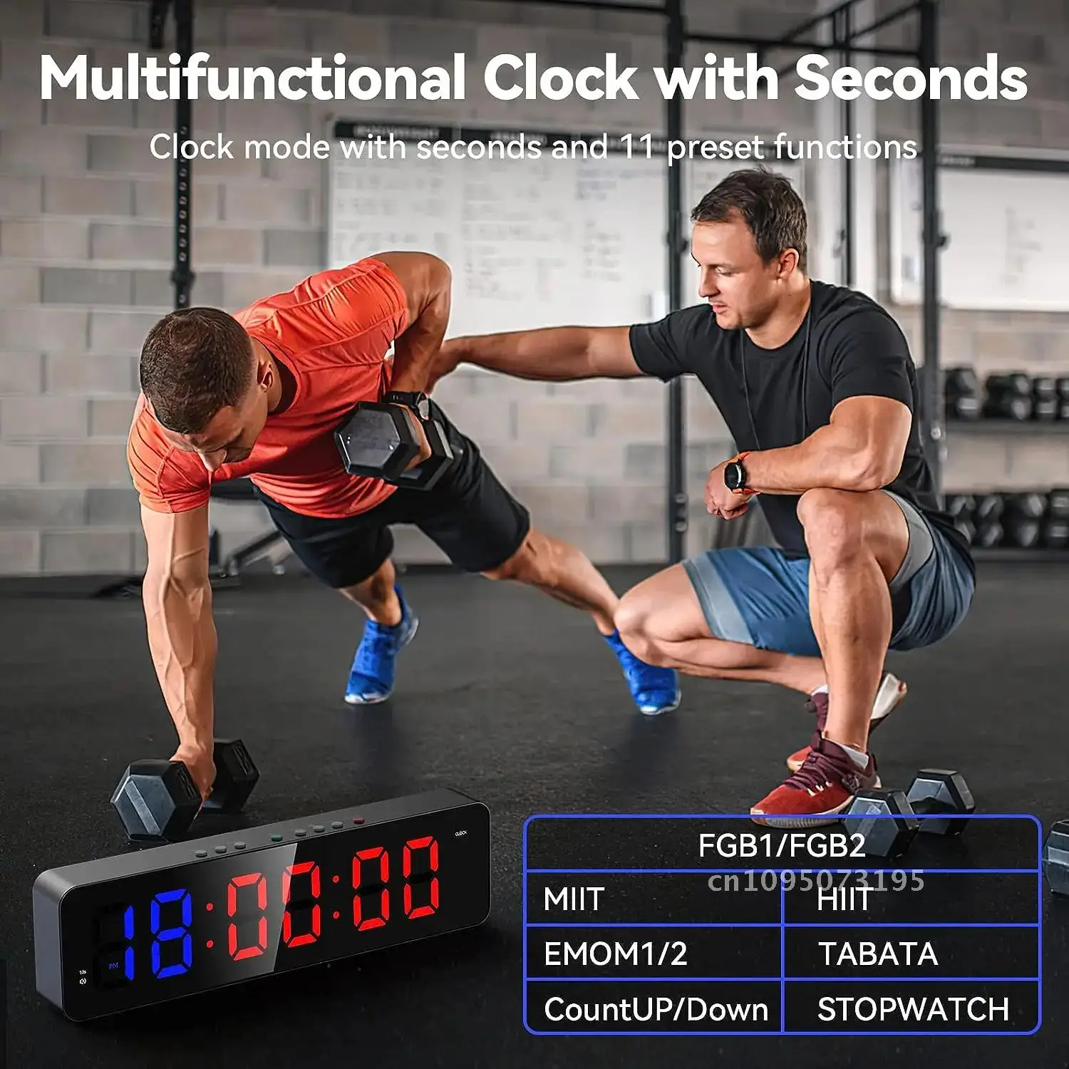 Digital Timer 2.2 inch LED Workout Colck Count Down/Up Clock 3.5