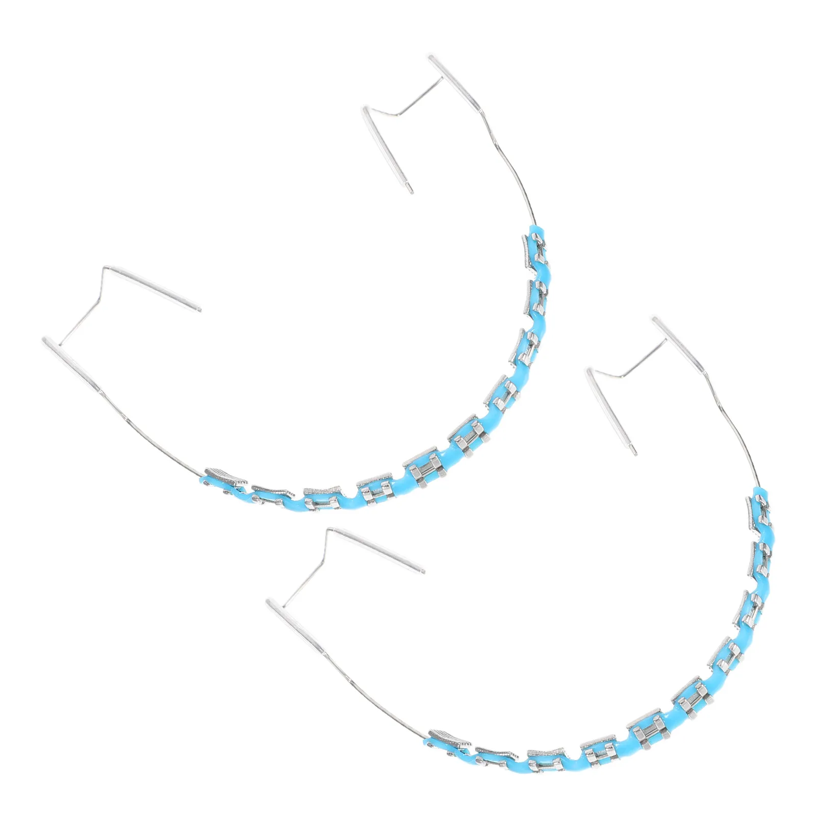 2Pcs Dental Braces Decoration Chains Stylish Comfortable Easy Install Remove Portable Teeth Ligature Ties Bands