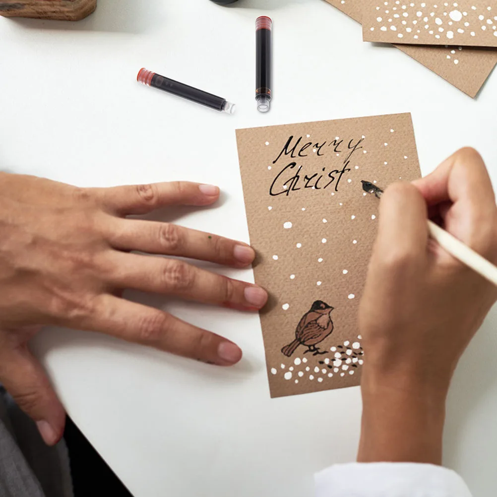 

100 Pcs Plastic Ink Sac Absorber for Fountain Pens Refill Universal Student Ergonomic Practical Convenience