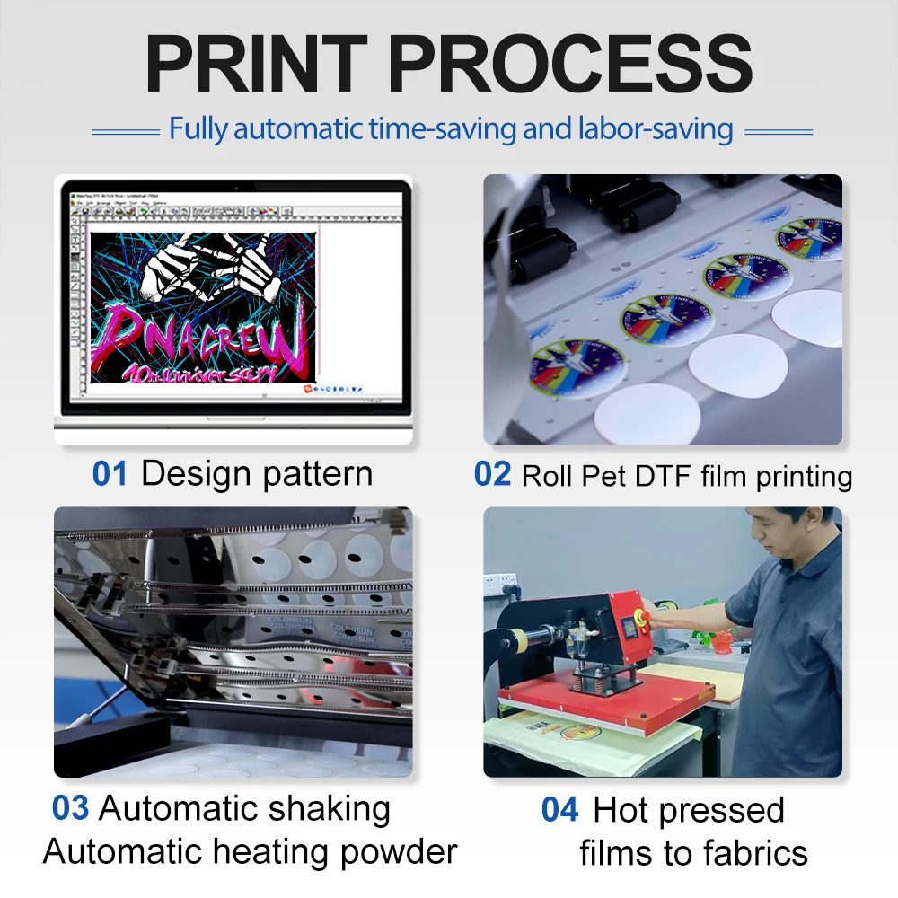 60cm DTF Transfer Printer A1 DTF Printer For Epson XP600 i3200 Printhead Direct Transfer Film Printer For PET Film T-shirt Print