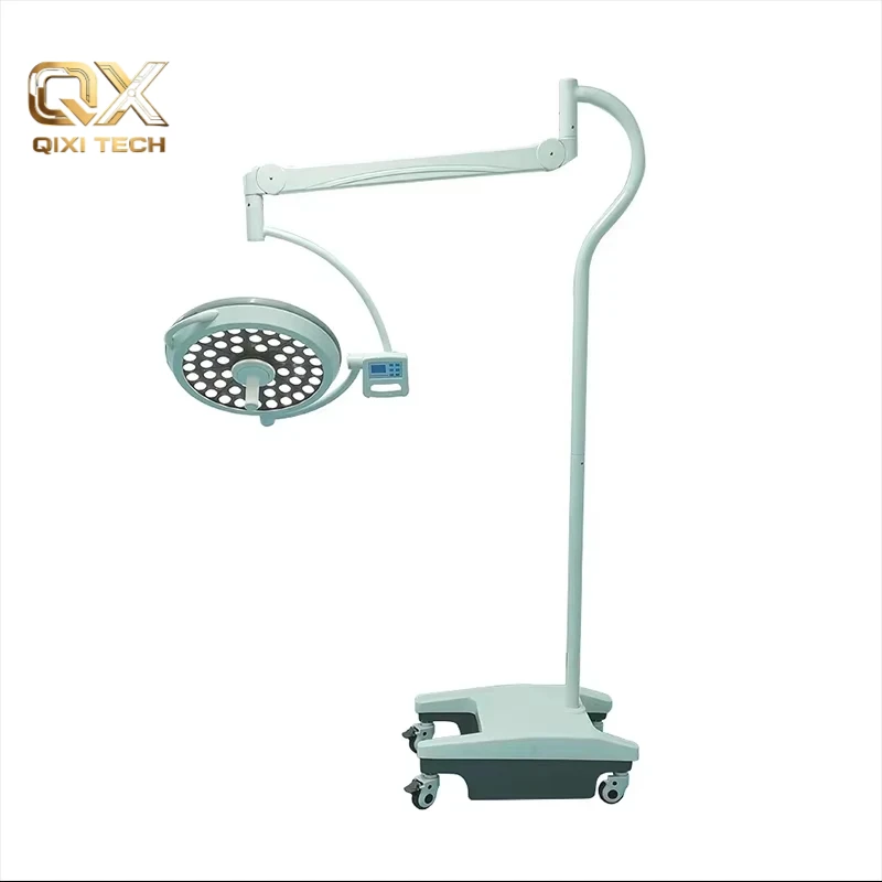 Floor Standing Veterinary Shadowless Light Deluxe Arm LED500 Operating Light - Mobile Medical Shadowless Light for Sale