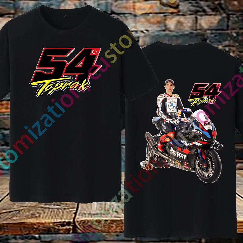 New Toprak Razgatlioglu 54 GP Race Legend T-Shirt Men Short Sleeve Adventure Sport Casual White Tops Motorcycle Riding Tees