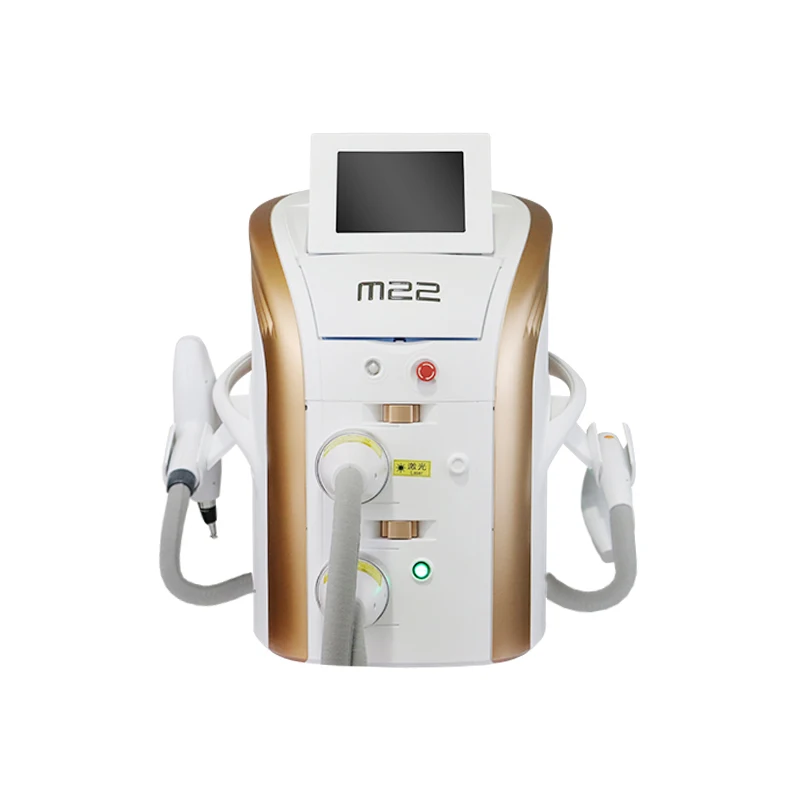 M22 2 Griffe AOPT Laser IPL Resurfx IPL Laser Haarentfernungsmaschine Q-Switch ND YAG Tattoo Maschine Hautstraffung Facelifting