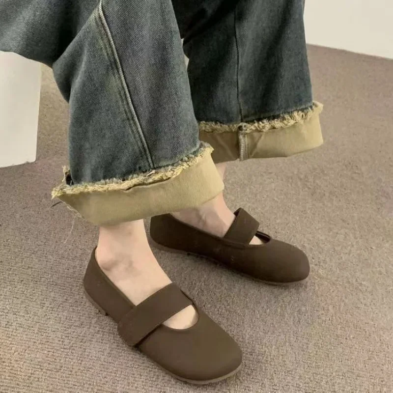 Casual Single Shoes for Women Retro Concise Shallow Mary Jane Shoes Soft Soled Flats Women Shoes Zapatos De Mujer 2023