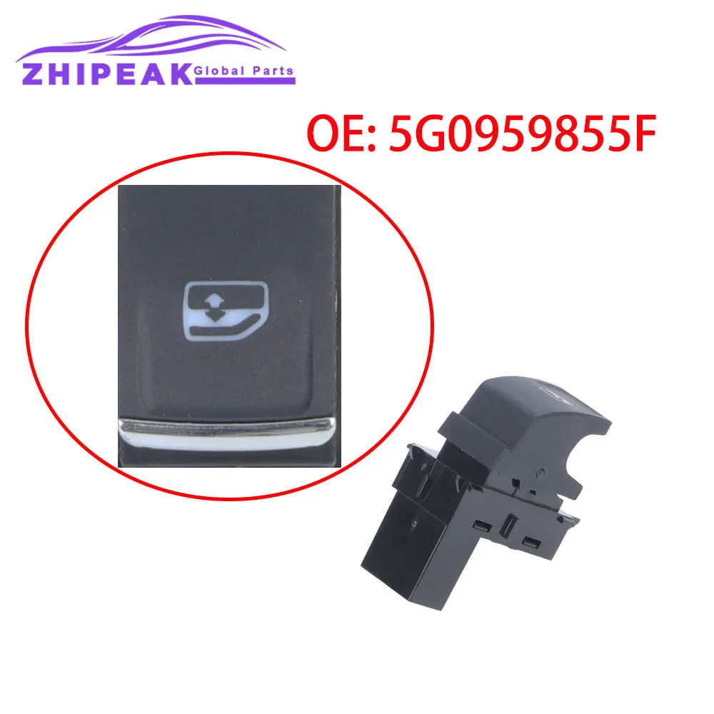 Bouton de commande de lève-vitre de voiture 5G0959855F pour VW Golf Tiguan Touareg Touran T-Roc Skoda Kodiaq Superb pour Seat Tarraco