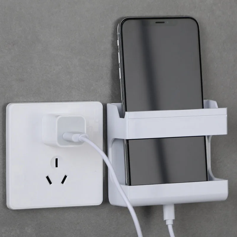 Selbstklebende TV-Klimaanlage, Fernbedienung, Aufbewahrungsbox, stanzfreie, an der Wand montierte Ladestation für Mobiltelefone, Finishing-Box – Detail 4