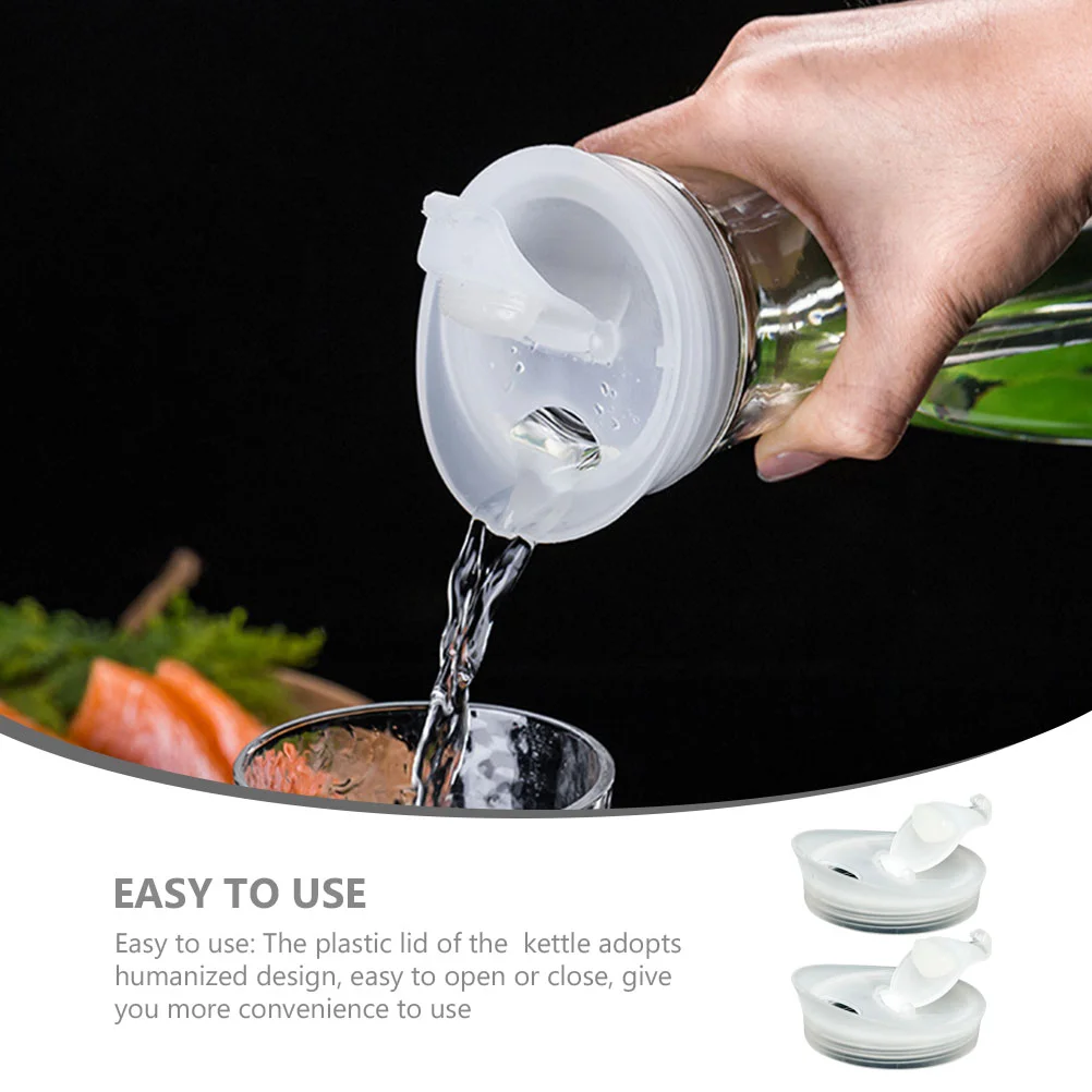 2 Pcs Cold Water Bottle Plastic Lid Teapot Sealed Jug Supplies For Pitcher Kettle Household