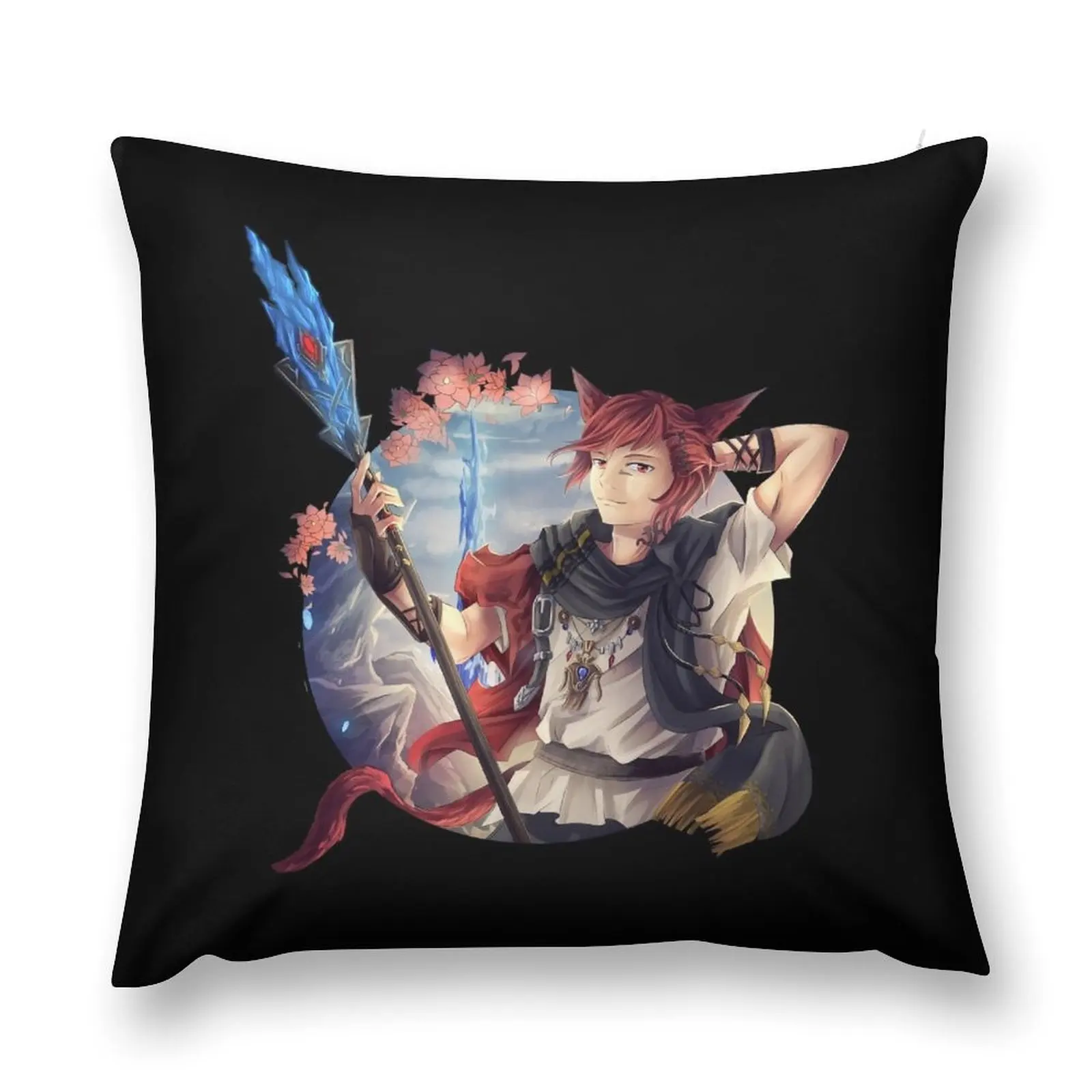 FFxiv G'Raha Throw Pillow sleeping pillows Bed pillowcases pillow cover christmas bed pillows pillow