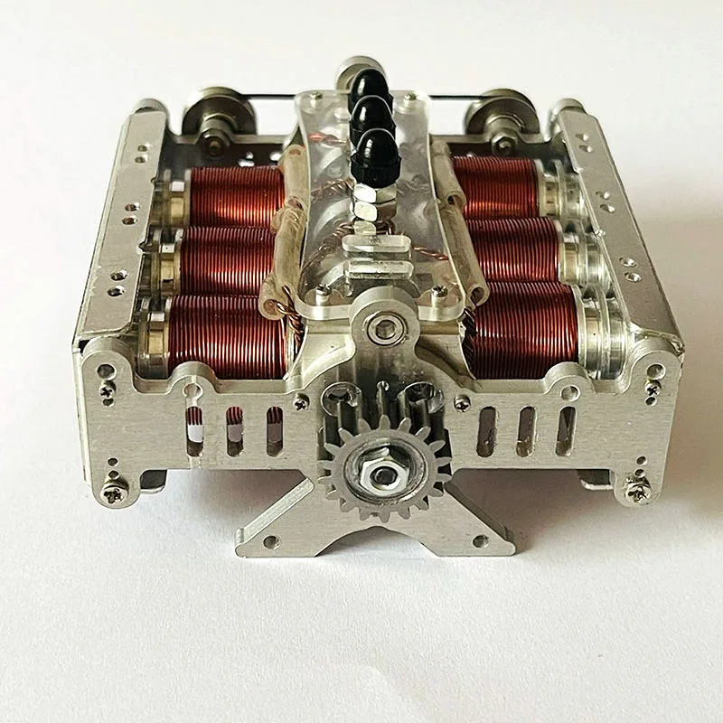 

Six-cylinder Horizontally Opposed Engine Model Strong Magnetic Piston DC Brushless RC Electromagnetic Physics Toy