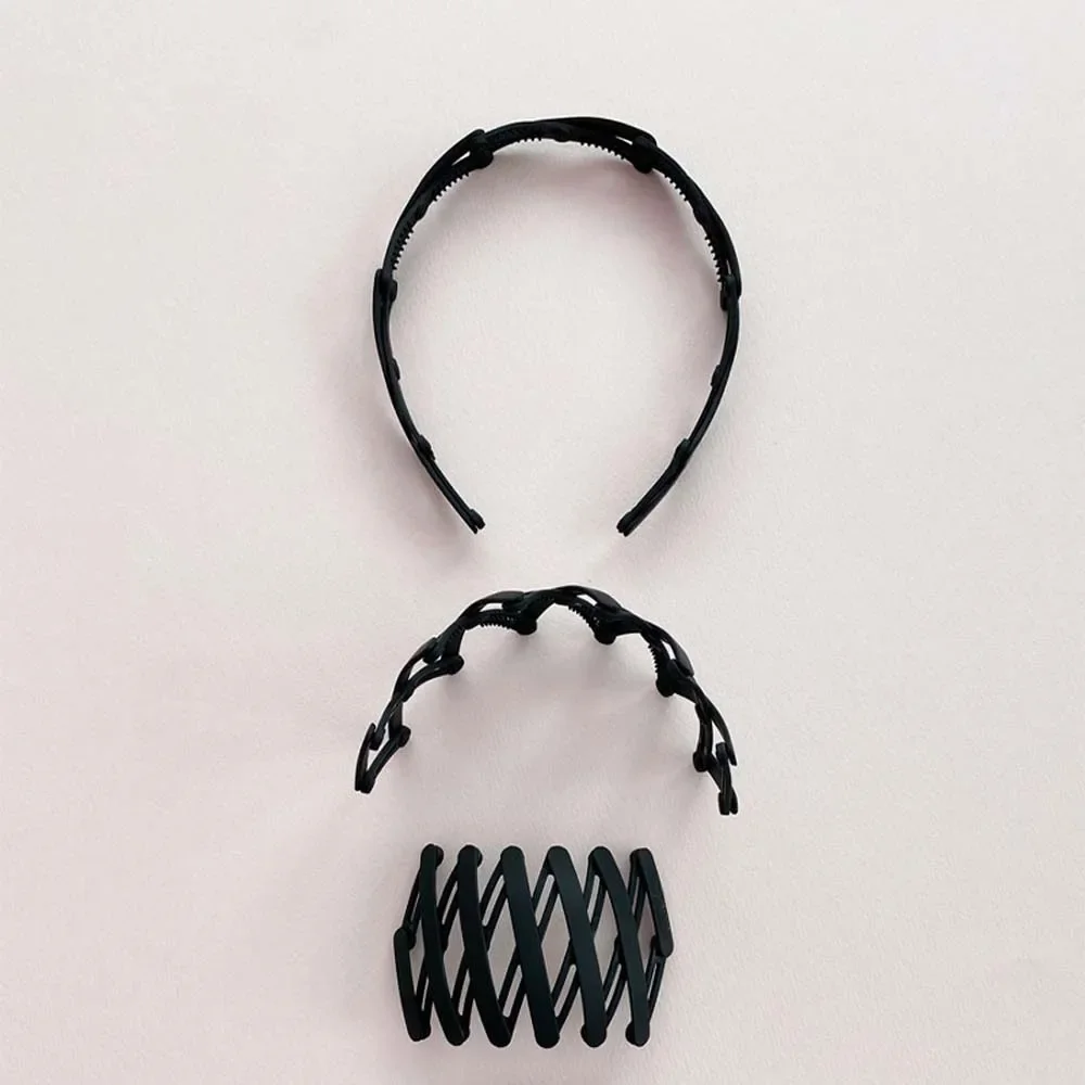 

Fashion Korean With Tooth For Woman Girl Head Wrap Telescopic Headband Acrylic Folding Hairband