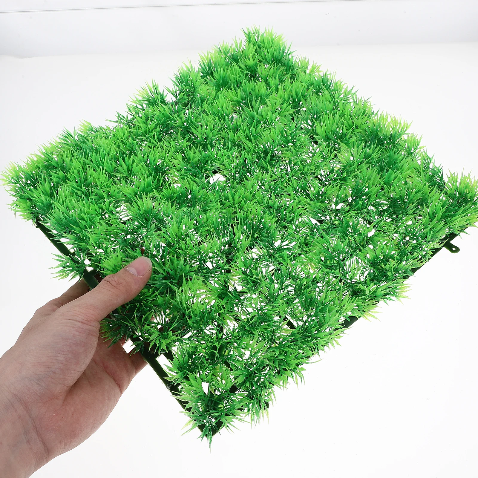 

4pcs Simulation Grass Mat Thicken Artificial Grass Rug For Aquarium Fish Tank Decor Washable Cage Liner Plastic Pad