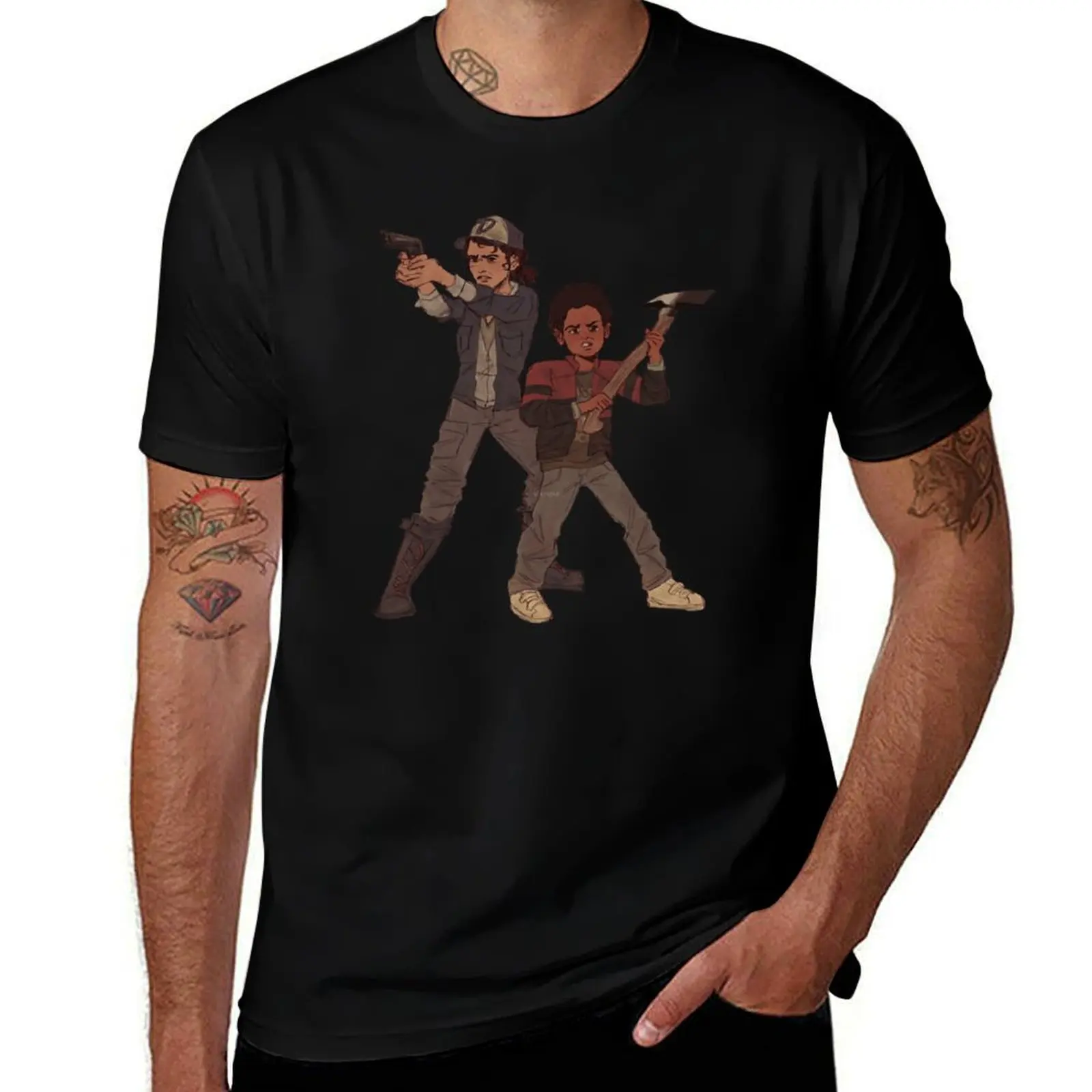 Clementine _amp_ AJ T-Shirt Casual All Match Short Sleeve T-Shirt