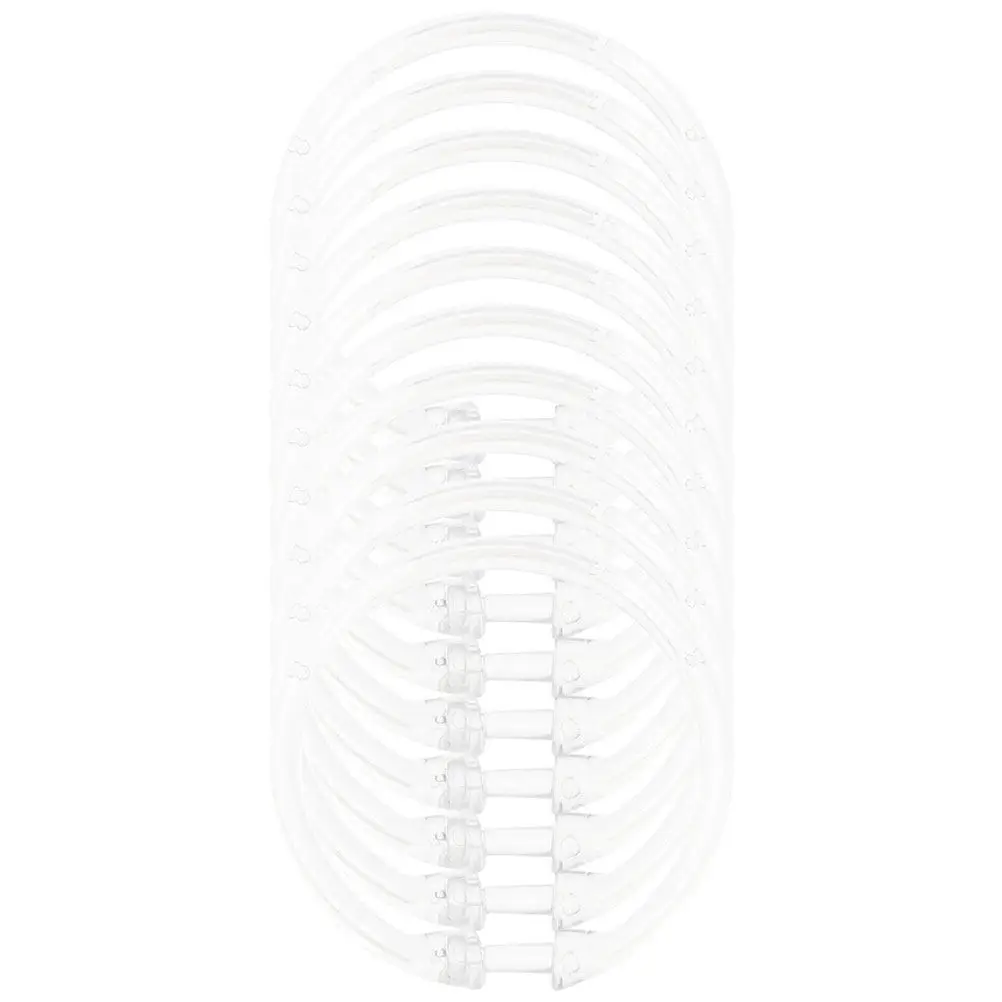 10Pcs Acrylic Curtain Rings Clear Shower Hooks Round Decorative Shower Curtain Hanging Rings Bath Drape Loops for Rod