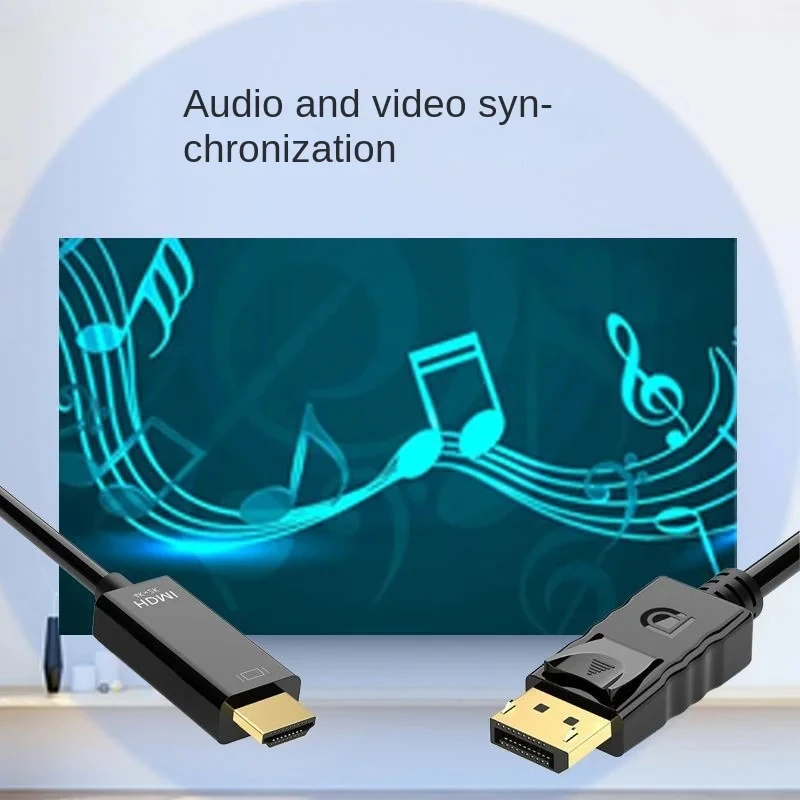 1.8 متر DP إلى كابل متوافق مع HDMI 4k DisplayPort إلى HD محول ذكر إلى أنثى DisplayPort إلى HDTV محول لشاشة العرض #5