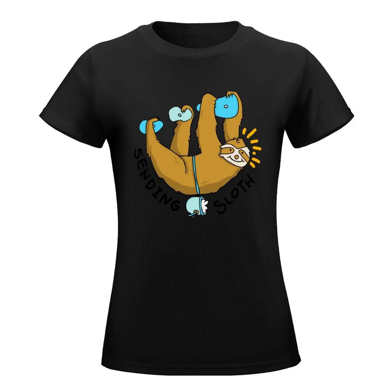 Rock Climbing Sloth T-Shirt tees summer tops t-shirt dress for Women long