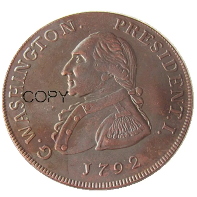 1792 Washington Rost eine Penny Kupfer Kopie Münze