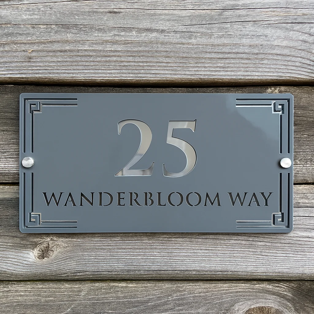 

Персонализированная современная акриловая табличка с номером дома, индивидуальная адресная табличка на дверь, уличная водонепроницаемая настенная уличная табличка с именем