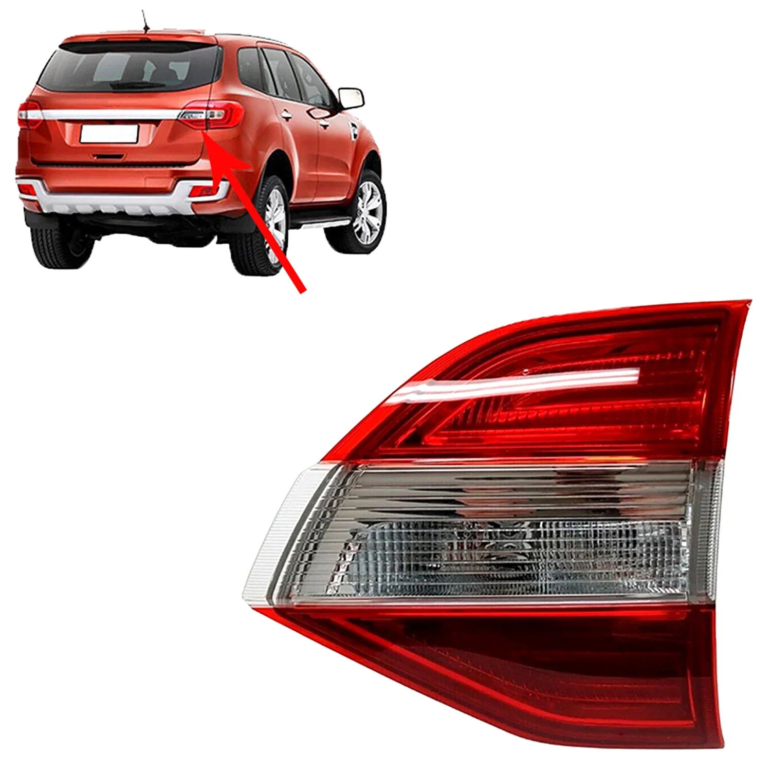 Inner Tail Lamp Rear Reflector Right / Left For Ford Everest SUV 2015 2016 2017 2018 EB3Z13404E EB3Z13405E Autoparts