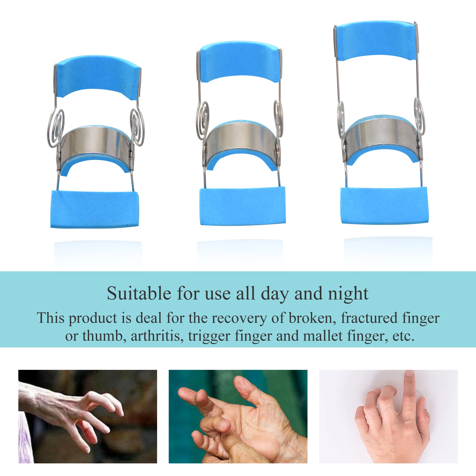 Medical Adjust Finger Trainer Aluminum Alloy Finger Splint Orthopedic Fracture Finger Spasticity